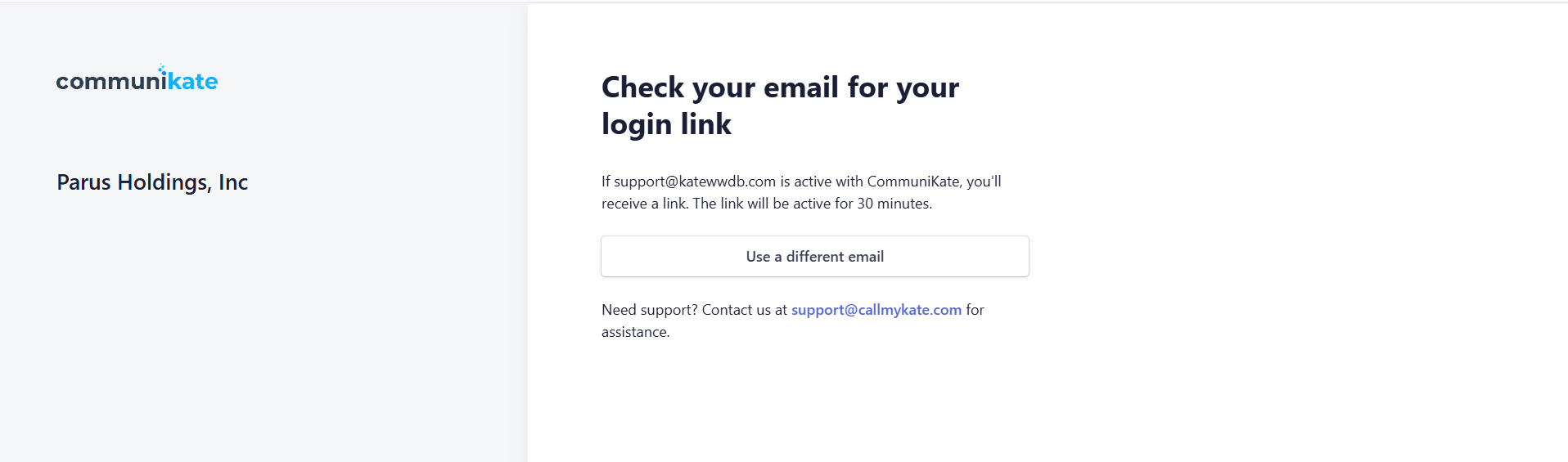 Check your email