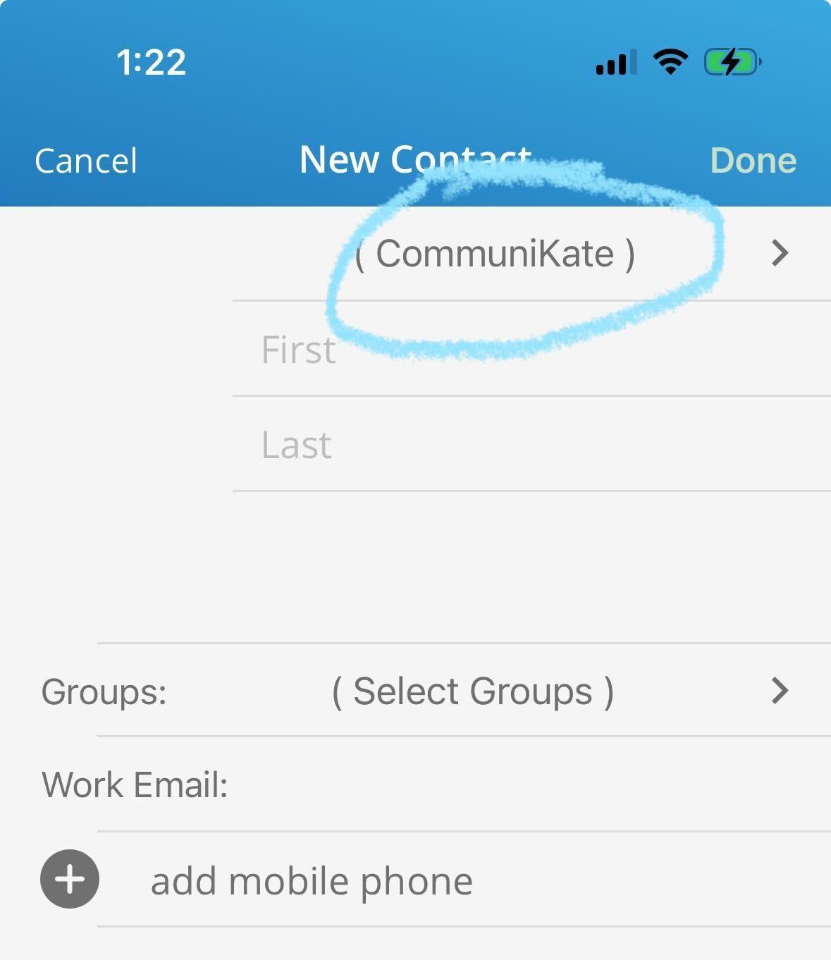 Start a New Contact